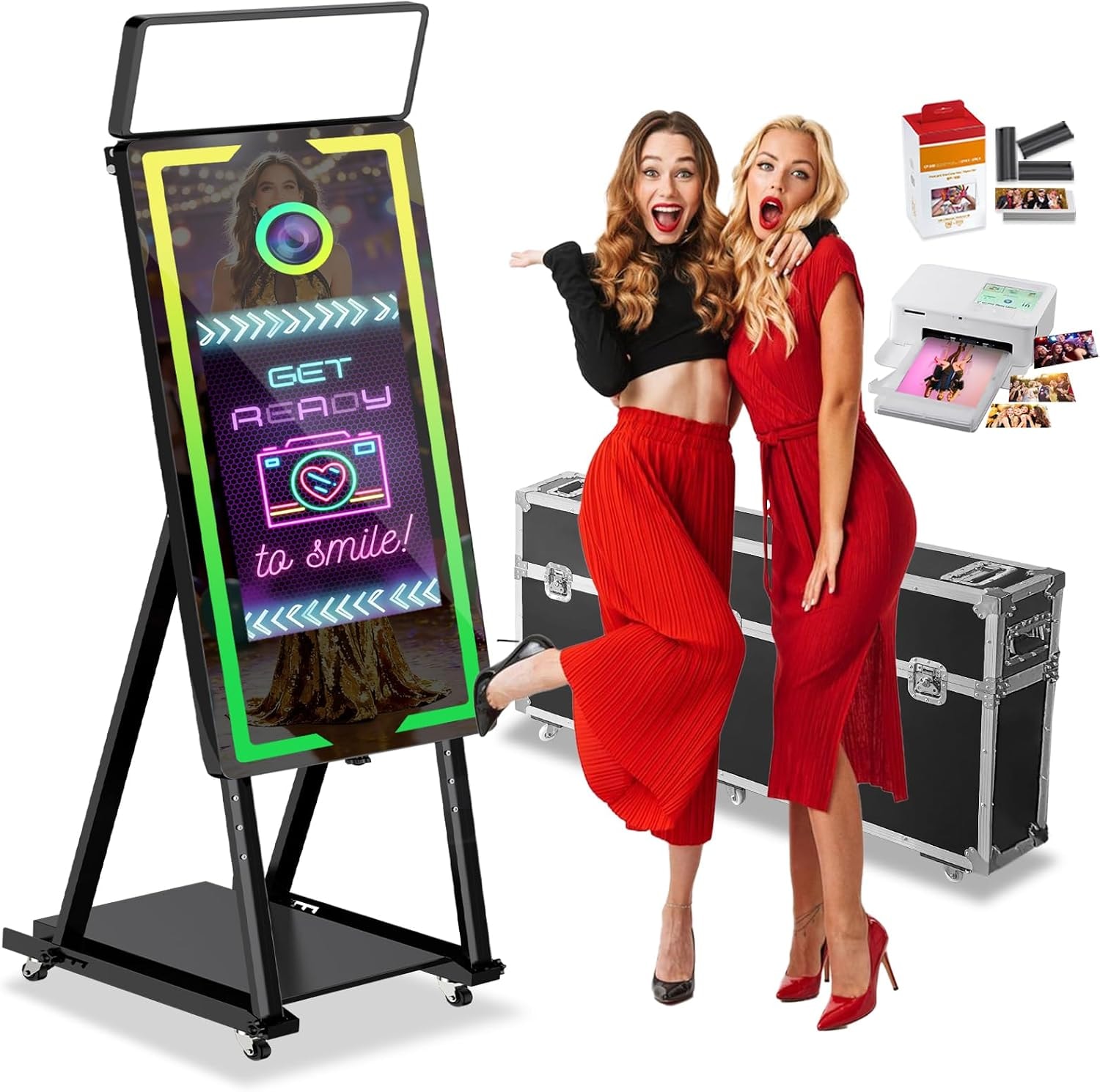 Fun photo booth with props at Sadie's Creative Art Studio